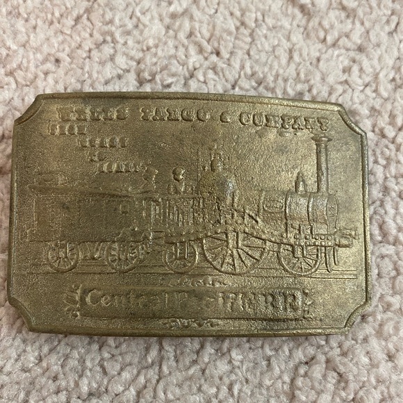 Wells Fargo & Company Vintage 1970s Central Pacific RR Belt Buckle‎